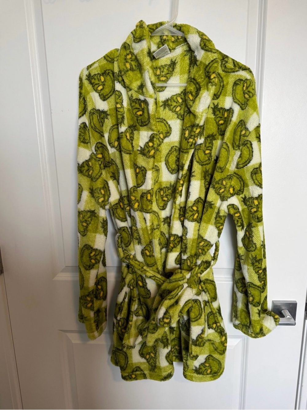 Green Grinch Plush Hooded Robe